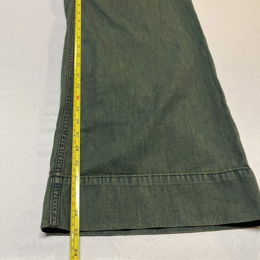Free People We The Free Pull On Wide-Leg Pants Size S Moss Green Boho Chic - Picture 6 of 10